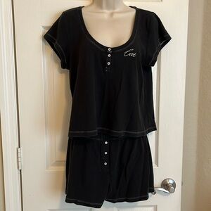 Victoria’s Secret Size XL Black Cotton Thermal Pajamas